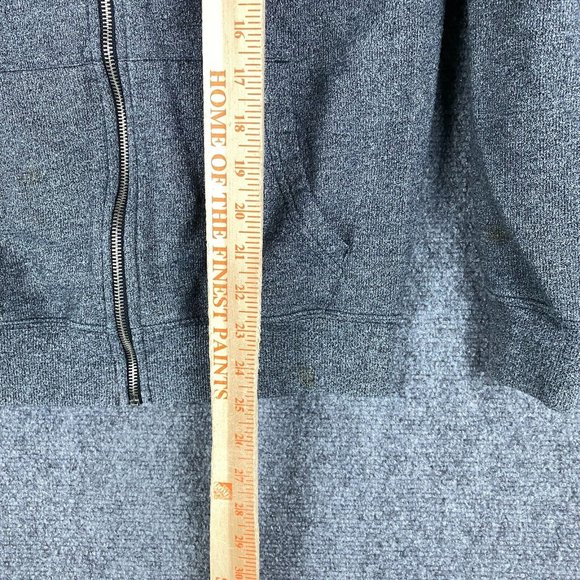 21 Men Hoodie Men's XS Full Zip Gray Cotton Blend Drawstring Extra Small - Picture 8 of 11